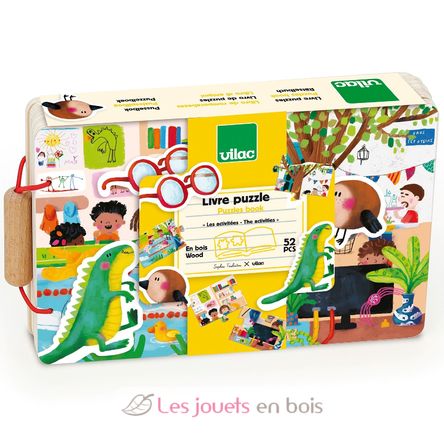 Wooden puzzle book Activities V7910 Vilac 8