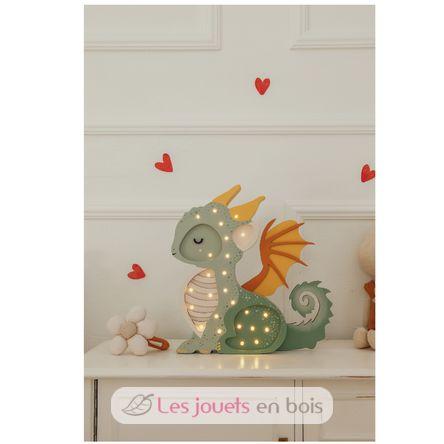 Little Lights Dragon Lamp green LL090-376 Little Lights 4