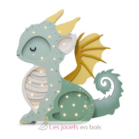 Little Lights Dragon Lamp green LL090-376 Little Lights 1