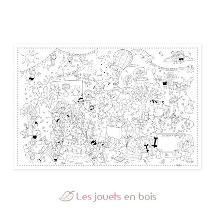 Giant poster to colour in Birthday LTPOS-G01 Label'Tour Créations 3