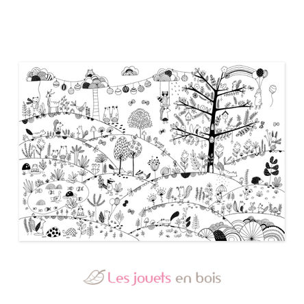 Giant poster to colour in Enchanted Forest LTPOS-GCW01 Label'Tour Créations 2