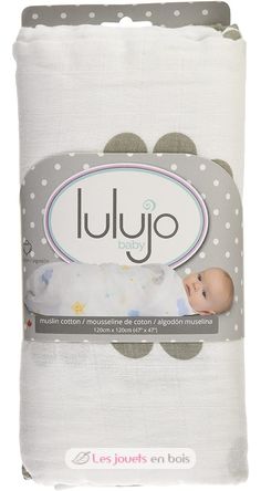 Maxi muslin wrap - Grey flowers LLJ-121-000-004 Lulujo 4