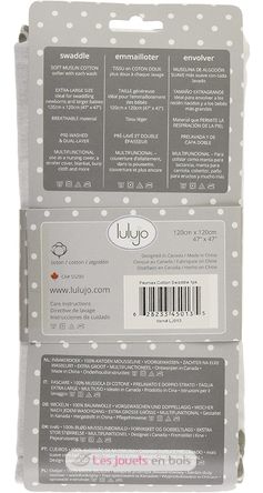 Maxi muslin wrap - Grey flowers LLJ-121-000-004 Lulujo 5