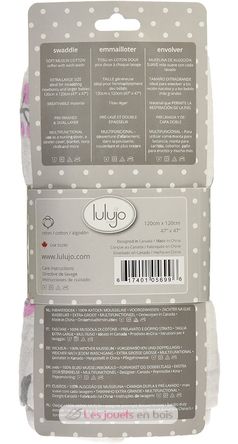 Maxi muslin wrap - Pink hippo LLJ-121-000-011 Lulujo 6