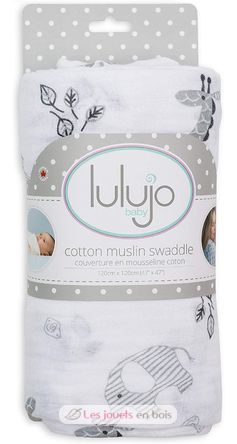 Cotton muslin swaddle - Afrique LLJ-121-000-027 Lulujo 8