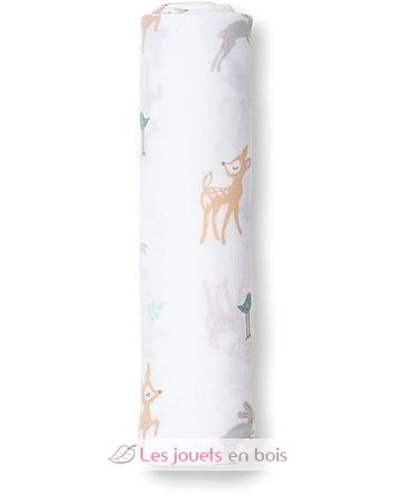 Cotton muslin swaddle - Little Fawn LLJ-121-000-029 Lulujo 9