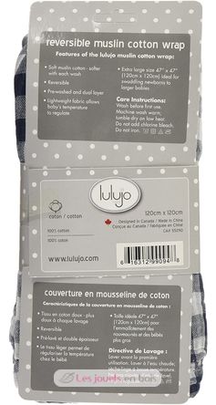 Maxi Reversible swaddle - Navy LLJ-121-003-001 Lulujo 5