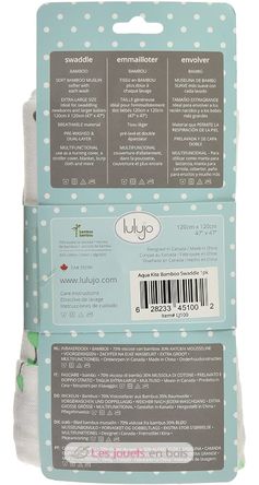 bamboo muslin swaddle - Aqua kite LLJ-121-005-001 Lulujo 6