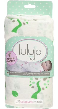 bamboo muslin swaddle - Green tree LLJ-121-005-002 Lulujo 5