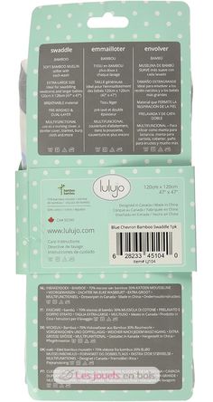 bamboo muslin swaddle - Blue Chevron LLJ-121-005-005 Lulujo 7