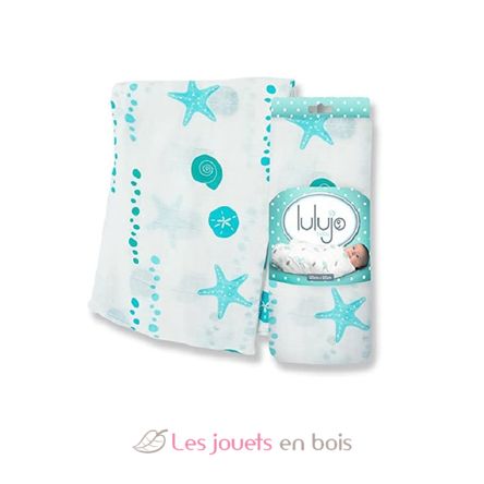 bamboo muslin swaddle - Seaside LLJ-121-005-007 Lulujo 1