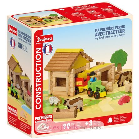 My first farm wtih tractor 80 pieces JJ8238 Jeujura 1