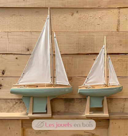 Sailboat Le Beajour sea green 40cm TI-N702-BEAJOUR-VERT-EAU-40 Tirot 3