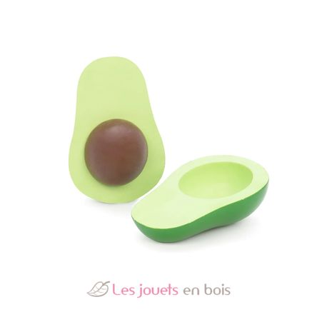 Wooden avocado, 2 parts As-85443 Mamamemo 1