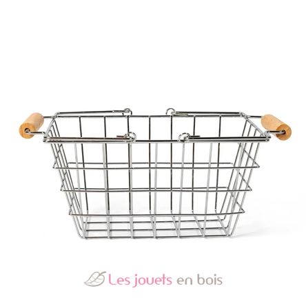 Metal shopping basket with wooden handle As-85671 Mamamemo 2