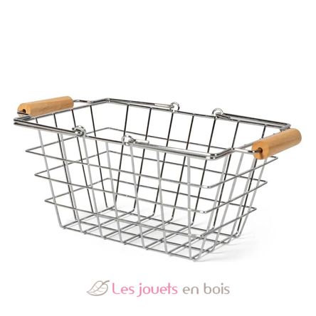Metal shopping basket with wooden handle As-85671 Mamamemo 3