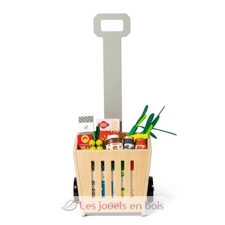 Wooden shopping basket on wheels As-85672 Mamamemo 3