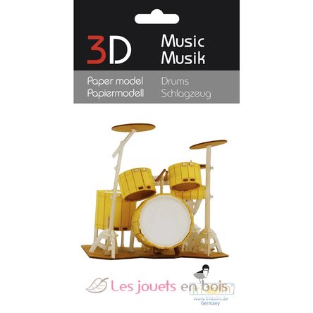 3D Paper model - Drums FRI-11572 Fridolin 2