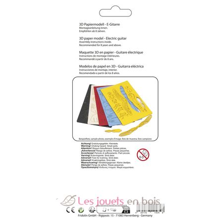 3D Paper model - electric guitar FRI-11574 Fridolin 3