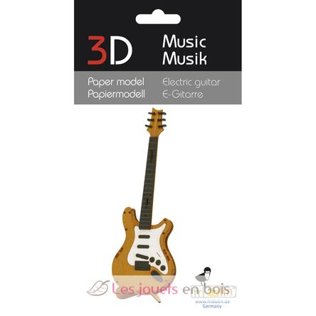 3D Paper model - electric guitar FRI-11574 Fridolin 2