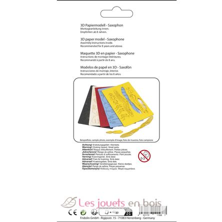 3D Paper model - Saxophone FRI-11568 Fridolin 4