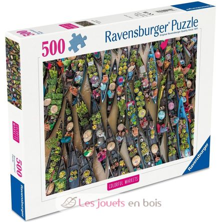 Puzzle Floating market in Indonesia 500 pcs RAV12001813 Ravensburger 1