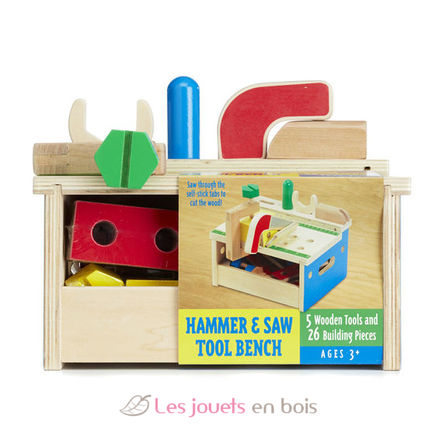 Hammer & Saw Tool Bench MD-19386 Melissa & Doug 3