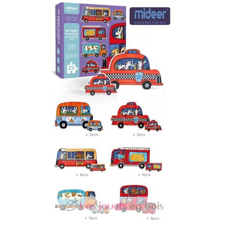 My First Puzzle Car Family MD0077 Mideer 4