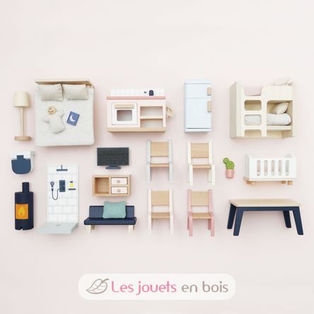 Complete furniture set for dolls house TV-ME040 Le Toy Van 2