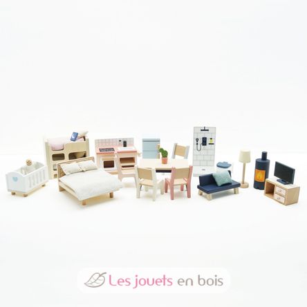 Complete furniture set for dolls house TV-ME040 Le Toy Van 3