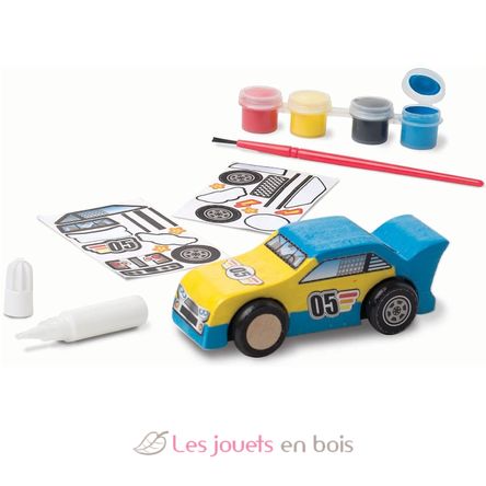 Decorate-Your-Own Wooden Race car MD-18829 Melissa & Doug 4