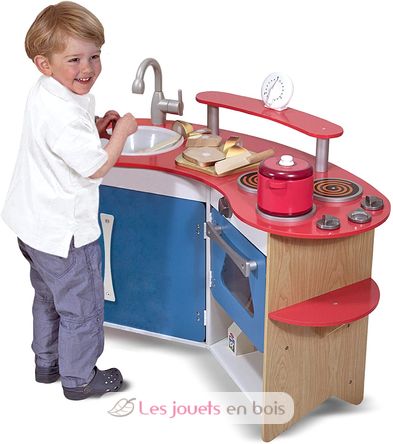 Cook's Corner Wooden Play Kitchen MD13950 Melissa & Doug 4