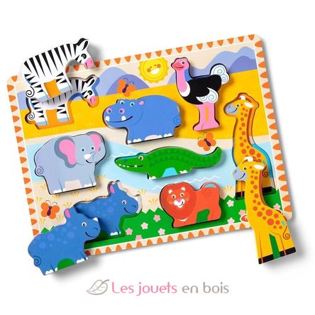 Safari Animals Chunky Puzzle MD03722 Melissa & Doug 1
