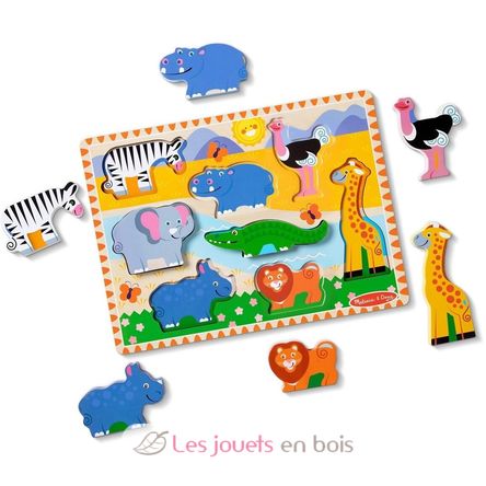 Safari Animals Chunky Puzzle MD03722 Melissa & Doug 3
