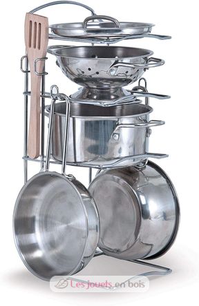 Stainless Steel Pots & Pans Play Set M&D14265-4500 Melissa & Doug 1