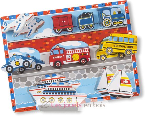 Jigsaw puzzle vehicles with large pieces MD-13725 Melissa & Doug 1