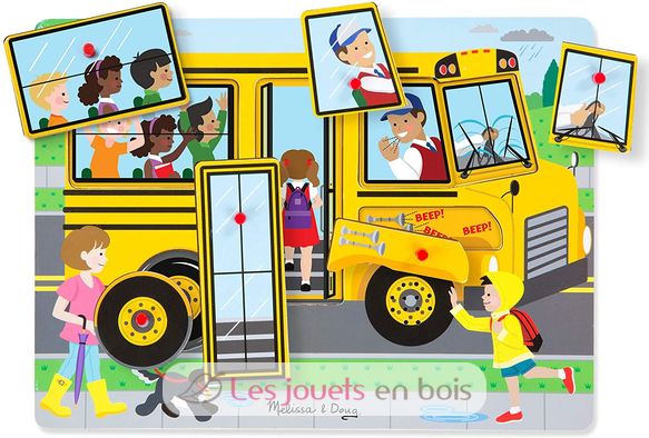 The Wheels on the Bus Sound Puzzle MD-10739 Melissa & Doug 3