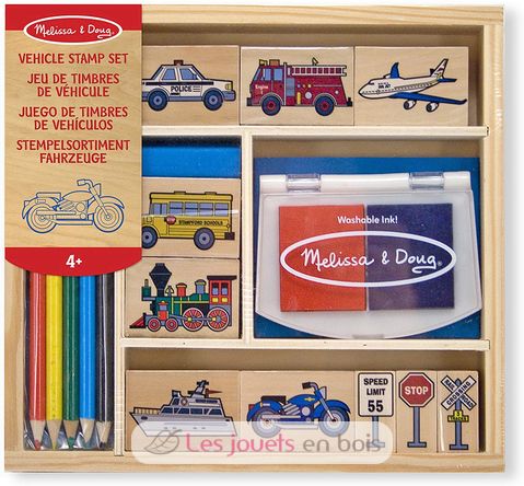 Vehicles stamp set M&D12409-3937 Melissa & Doug 1