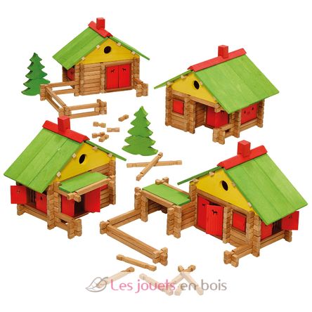 My wooden chalet 130 pieces JJ1802 Jeujura 2