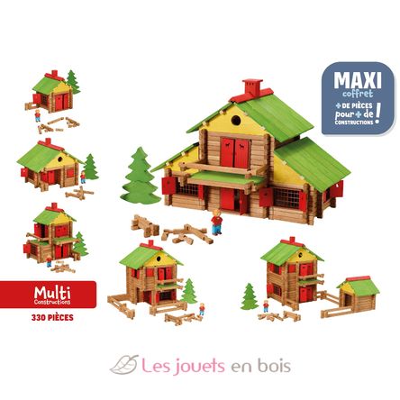 My wooden chalet 330 pieces JJ1805 Jeujura 2