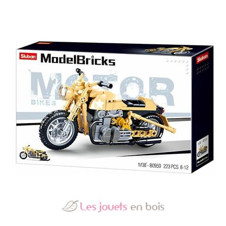 Model Bricks - Army motorcycle SL-M38-B0959 Sluban 4