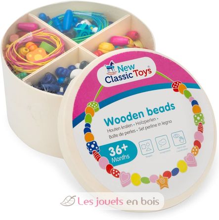 Wooden lacing beads - large (260 gr.) NCT10571 New Classic Toys 4