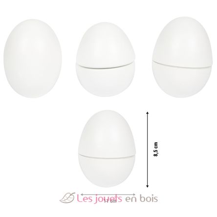 Box with 6 wooden eggs LE12844 Small Foot company 2