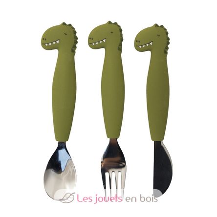 Silicone cutlery set 3-pack Dr Dino TX-96-442 Trixie 1