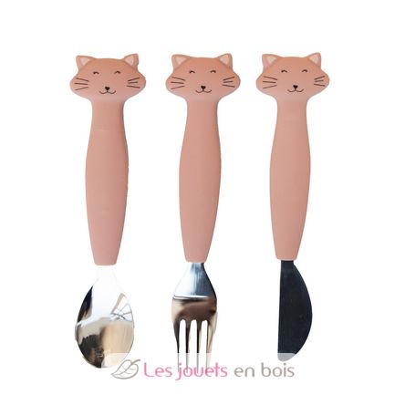 Silicone cutlery set 3-pack Mrs Cat TX-96-454 Trixie 1