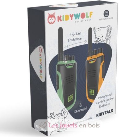 Kidytalk Walkie Talkies orange green KW-KIDYTALK-GO Kidywolf 6