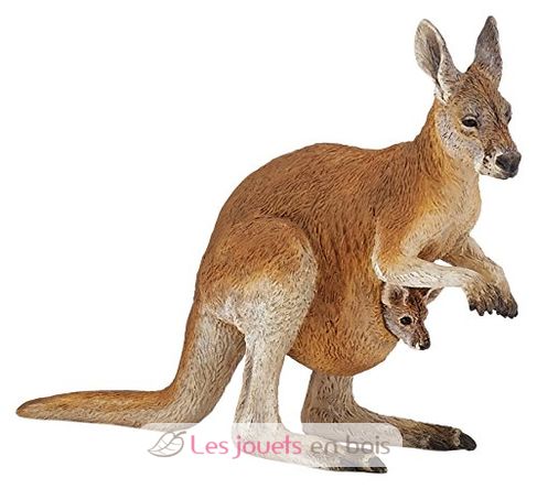Kangaroo figurine and her baby PA50188 Papo 1