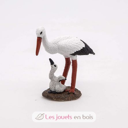 Stork and baby stork figure PA50159-3931 Papo 4