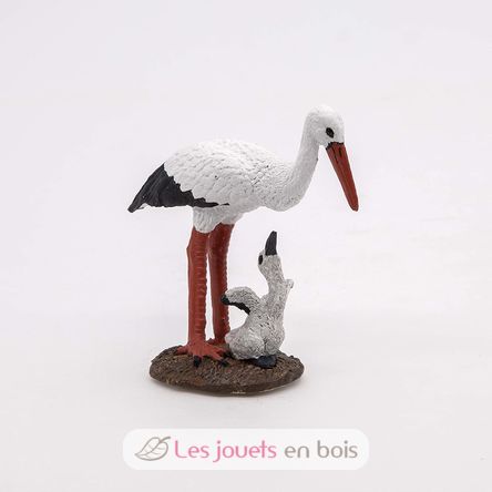 Stork and baby stork figure PA50159-3931 Papo 2