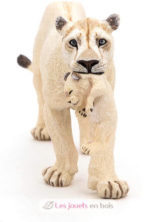 White Lioness with her baby cub figure PA50203 Papo 2